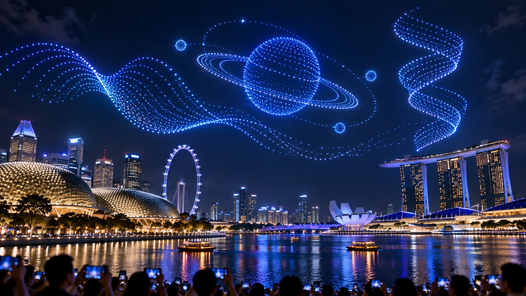 Animated drone show sequence