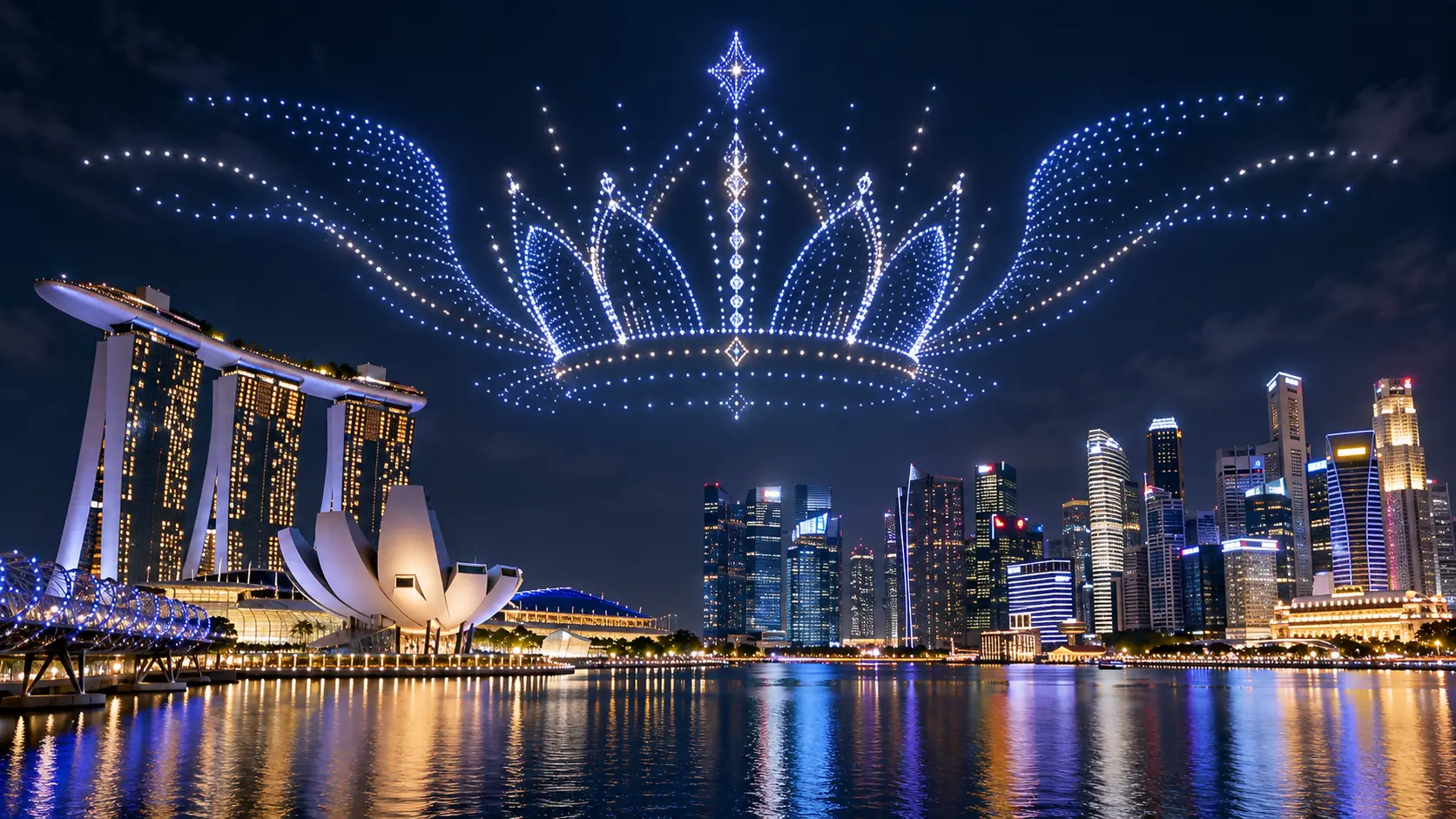 Drone show event finale