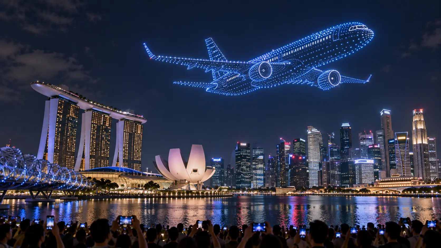 Product and shape drone formations