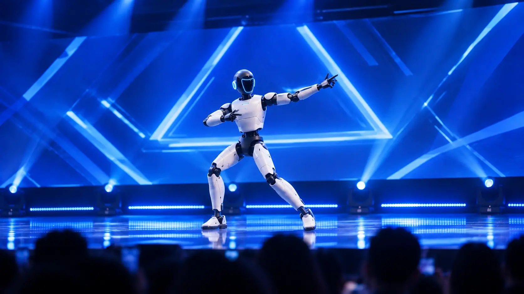 Humanoid robot stage performance in Singapore